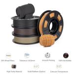 Wooden 3D Printer Filament Kit - 4 Spools