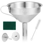 JOREST 5-Pack Stainless Steel 3D Resin Funnel Kit
