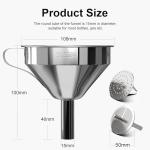 JOREST 5-Pack Stainless Steel 3D Resin Funnel Kit