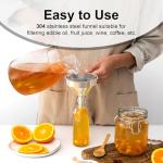 JOREST 5-Pack Stainless Steel 3D Resin Funnel Kit