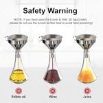 JOREST 5-Pack Stainless Steel 3D Resin Funnel Kit