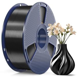 SUNLU Silk PLA+ Black Filament 1.75mm 1KG