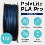 PolyMaker PRO PLA 1.75mm Metallic Blue Filament
