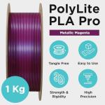 Polymaker 1.75mm Metallic Magenta PLA Filament 1kg