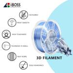 iBOSS Dual Silk Metallic Blue Silver PLA Filament