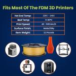 High Temp Tough Pro PLA+ Metallic Gold Filament