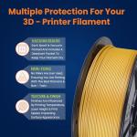 High Temp Tough Pro PLA+ Metallic Gold Filament