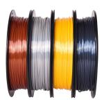 Silk PLA Filament 1.75mm - Metallic Colors 200g x 4