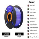 Bi-Color Purple and Blue Silk PETG Filament 1.75mm