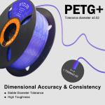 Bi-Color Purple and Blue Silk PETG Filament 1.75mm