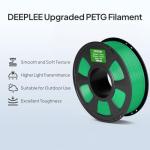 DEEPLEE White PETG Filament 1kg, 1.75mm