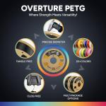 OVERTURE 1.75mm Gold PETG Filament, 1kg Spool