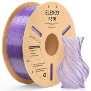ELEGOO 1.75mm Transparent Purple PETG Filament 1KG