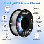 Creality 3D PETG Filament 1.75mm, 2.2lbs, Transparent
