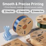 ELEGOO 1.75mm Transparent Purple PETG Filament 1KG