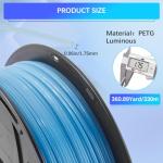 Glow in The Dark PETG Filament 1.75mm 1kg