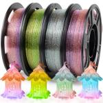 iSANMATE Clear Glitter PETG Filament - 4 Colors
