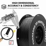 YUANEANG Black Nylon 3D Printer Filament 1kg