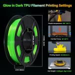 YOUSU Glow in The Dark TPU Filament Bundle