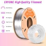 ERYONE 1.75mm Transparent TPU Filament, 0.5kg