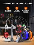 TECBEARS 1.75mm TPU Flexible Filament, 1KG Black