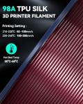 SUNLU 1.75mm Glossy Silk TPU Filament, 1kg