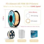 ZIRO 95A Flexible TPU Filament 1.75mm 0.8KG