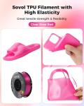 Sovol 1.75mm Flexible TPU Filament - Clear Rose Red