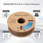 3DHoJor 1.75mm PLA Pro Filament - Brown