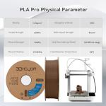 3DHoJor 1.75mm PLA Pro Filament - Brown