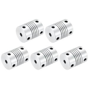 5Pcs 4mm Aluminum Alloy Shaft Couplings for 3D Printers