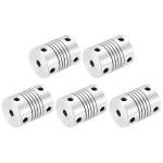 5Pcs 4mm Aluminum Alloy Shaft Couplings for 3D Printers