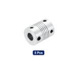 5Pcs 4mm Aluminum Alloy Shaft Couplings for 3D Printers
