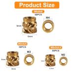 150 Pcs Brass Heat Set Inserts for 3D Printing
