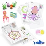 20 Sheets 3D Pen Drawing Stencils with Board