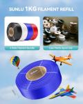 SUNLU 4KG Grey PLA+ 3D Printer Filament Bundle