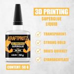 KRAFTPROTZ 3D Printing Super Glue - 50g Liquid Adhesive