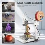 3DHoJor 1.75mm Silk PLA Filament - Black Red Gold