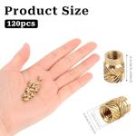 120PCS M3 Knurled Brass Nuts for 3D Printing