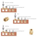 120PCS M3 Knurled Brass Nuts for 3D Printing