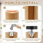 Adjustable Metal Leveling Feet Kit - 50 Pieces