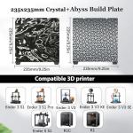 Wefuit Upgraded Crystal Build Plate for 3D Printers