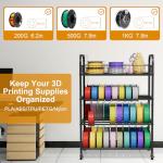 4-Tier Metal Filament Storage Rack with Wheels