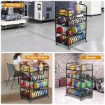 4-Tier Metal Filament Storage Rack with Wheels