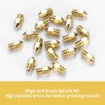 MK8 Ender 3 Brass Hotend Nozzle Kit, 20 Pcs