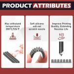 8 Pack Silicone Nozzle Brush for Bambu Lab A1