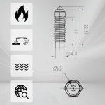 IdeaFormer 0.6 mm Hardened Steel Nozzles for Neptune 4