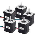 5 PCS Nema 17 Stepper Motors with Mounting Brackets