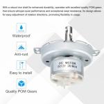 12V 2RPM Brushed Gear Motor for 3D Printers
