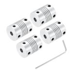 4Pcs 5mm Aluminum Alloy Shaft Couplers for 3D Printers